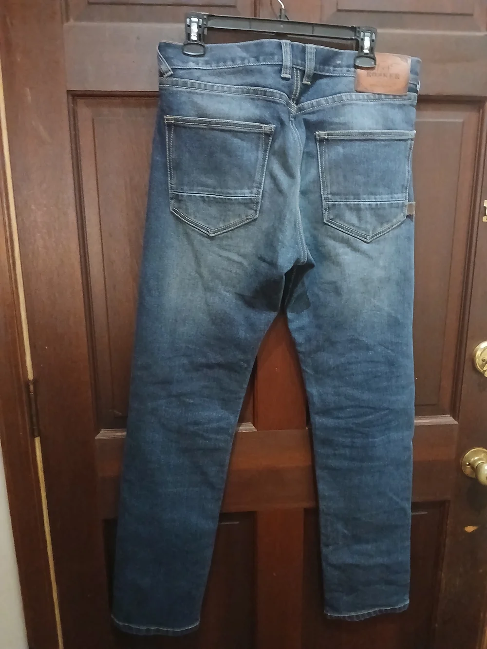 Rokkertech Men's Blue Denim Motorcycle Jeans 31/33 Straight Abrasion Resistance